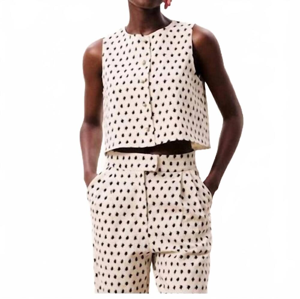 NEW FRNCH women's nautilus vest in cream